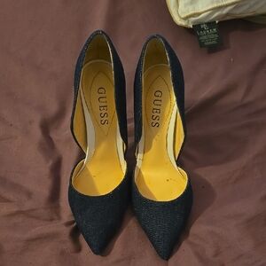 GUESS Women's Blue Denim Pumps